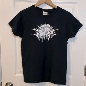 Gildan Shawn Whitaker black tee w/ front graphic ladies sz S